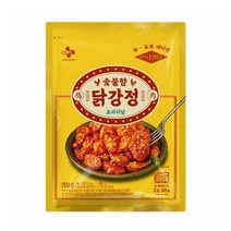 CJ더마켓 닭튀김 튀김류 술안주 혼밥 캠핑 탑티어 숯불향 닭강정 닭강정 순살 후라이드 양념 숯불 200G 2개, 11세트