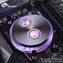 컴퓨터 CPU쿨러 Bykski CPU 워터 블록 인텔 1150/AMD Ryzen AM2 + AM3 AM4 FM2 FM1 PC 쿨러 5V/3PIN 12V/4, 03 5V 3P- AMD-Black