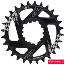 MTB GXP 자전거 크랭크셋 고정 기어 30T 32T 34T 36T 38T 40T 체인 링 sram gx xx1 X1 x9 Eagle NX, 6mm Offset 28T 12S