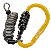 댐 트랙스 (DAMMTRAX) 자전거 도난 방지 헬멧 잠금 헬록 케이블 내부 크기 80mm 케이블 100cm 옐로우