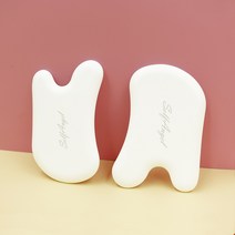 도자기 세라믹 괄사 이중턱 없애기 사각턱 마사지 얼굴 경락 기구 두피 셀룰라이트, 날개