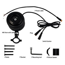자전거 전자 벨 크락션 FEDOGDIY 12V Ebike 경적 12Vdc 전기 용 슈퍼 시끄러운 스쿠터 내부에 배터리 없음, f116 48V no battery