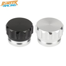 연료탱크 커버 범용 알루미늄 1quot 1.5quot 2quot 캡 라디에이터 앰프가 있는 필러 넥의 연료 물 탱크 필러 넥 캡 키트 용접 냉각수 리저버 캡, 2인치 실버