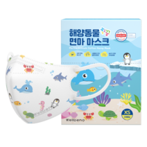 웰베노 해양동물 면마마스크 초소형마스크 20매입, 초소형,20매입