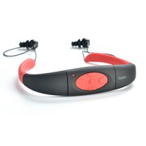 Ipx8 방수 8gb 수중 스포츠 mp3 음악 플레이어 넥 밴드 스테레오 오디오 헤드폰 with 다이빙 수영장 Walkman, 168-레드, 협력사