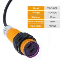 E3F-DS30C4 근접 스위치 광전 센서 NPN PNP DC5-36V 30cm 감지 범위 조정 E3F-DS30P1/P2/C2/Y1, 한개옵션1