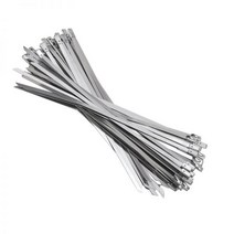 자동 잠금 304 스테인레스 스틸 타이 다목적 금속 케이블 4.6mm 150mm 200mm 250mm 300mm 400mm 500mm 10 개, [07] 400mm