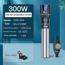 어항항온기 Yee 수족관 잠수정 히터 물고기 탱크 물 가열 막대 일정한 수족관 온도, 300w, 오 플러그