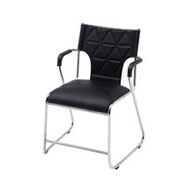 등받이있는 작은 대기용 직원용 간이 의자 안방의자, 블랙