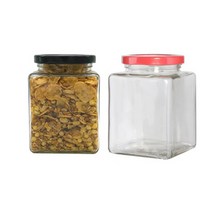 [유리병] 사각꽃차510 1개 510ml, 은색마개