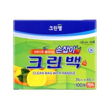 크린랲 손잡이가 있는 크린백, 60매, 2개