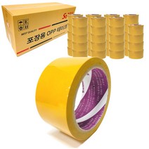 소유 박스테이프 중포장 러버 포장 40M 80M 투명 황색 OPP 1BOX, [국산겨울용] 황색 - 48mm*80M, 40개