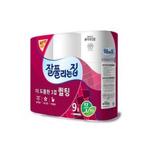 [UNIQ] 잘풀리는집 더도톰한 3겹 퀼팅화장지 9롤 재스민향 100% 무형광, 3개