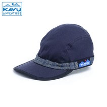 카부 KAVU 스트랩 캡 네이비 모자 100% 코튼, 없음