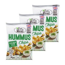 잇리얼 후무스칩 사우어크림 앤 차이브 비건스낵, 45g, 3개