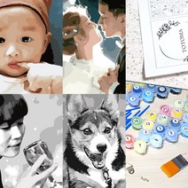 A국내제작 명화그리기 주문제작 사진을 그림으로, 60cm-75cm, 칼라