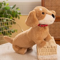 닥스훈트 인형 강아지 인형 댕댕이 멍멍이 봉제인형 조카 선물 인형선물 애착인형, 42cm, 낙타 닥스훈트 - 칼라