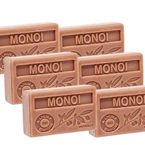 Soap house 솝 하우스 친기농 아르간 오일로 만든 프랑스 비누 모노이 향 100g 6개입 -영국직송