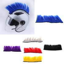 오픈페이스헬멧 경량 하이바 오토바이 헬멧 mohawk wig 6 색 diy helmet hair horns car wash 스폰지 eva for washing 오토바이 자전거, 레드 2