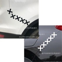 잔기스커버 자동차 스티커 드레스업 리플렉터 차량용스티커, 1개, 블랙