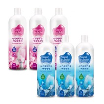 슈가버블 식기세척기 1종 액체 세제 1L x 3p + 헹굼보조제 린스 1L, 1세트