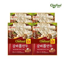 롯데푸드 쉐푸드 롤만두 총 4봉 (2봉묶음 x 2set) (3종 택1) /매콤오징어 갈비 자이언트 롤만두(유통기한 23/1/11), 갈비롤만두 (360g+360g)x2set