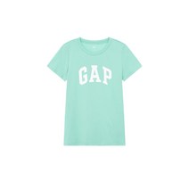갭 [GAP Adults 갭] [여성] 숏 슬리브 로고 티셔츠_라이트 그린 5123126004 874357