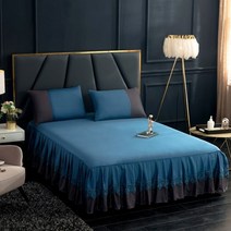 레이스 100% 면 더블 맞춤법 침대 스커트 매트리스 커버 160x200 140x200 133x72Fabric 침실 장식 통기성, bed skirt lan_135x200cm 1pc