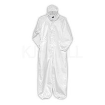 KJ 방진복 후드원피스 제전복 무진복 제전방진복 클린복 크린룸 반도체 정전기방지 작업복 모자원피스, 화이트-2XL(105), 1개