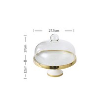 예쁜 케이크 트레이 스탠드 애프터눈 티세트 받침대 1단, 11인치화이트프놈펜케이크스탠드[유리덮개부착