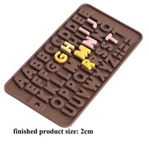 블루 베리 라즈베리 양초 금형 3D 시뮬레이션 과일 실리콘 DIY 초콜릿 베이킹 케이크 수제 공예 용품, Letter