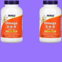 오메가3 오메가6 오메가9 NOW Foods 오메가3-6-9 EPA DHA 피시오일 1OOOmg [25O젤*2병]