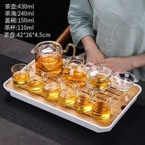 호봉가두꺼운내열고온유리다기세트 가정용 미니멀한공부포장기투명, 옵션06