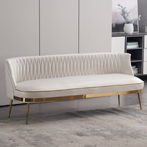 밀크 화이트 소파 벤치 1인 2인 카페 매장 럭셔리, 싱글 다이아몬드 격자