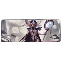 롤 LOL 디자인 마우스 패드 79종 시리즈 리그 오브 레전드 장패드 3mm 두께, 800x300mm + 3mm개, 레드 르블랑
