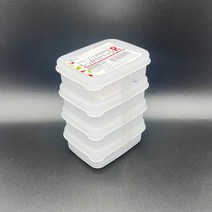 프리미엄 사각 밀폐용기 R 100ml 4개입 신선 보관 용량 눈금 표시 일제 다용도 수납함 냉장고 정리