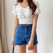 [도도하나] 퍼프 스모크 블라우스[2컬러]