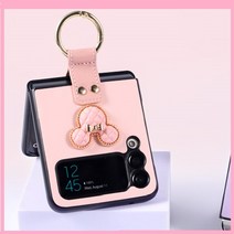 갤럭시 z플립4 Z플립3 퀼팅 미키 컬러 에어쿠션 골드링 젤하드 범퍼케이스