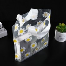 플라워 투명비닐 쇼핑백 결혼식 돌잔치 선물 답례품 봉지 봉투 팬시 비닐가방(10P)