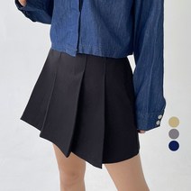 (무배)벨트SET 핀턱 주름 플리츠 A라인 미니스커트