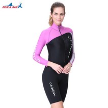 자외선차단 웻슈트 슈트 스킨스쿠버 스쿠버다이빙 워터레깅스 프리다이빙이빙, S, 여성 보라색