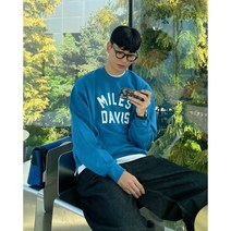 MILES DAVIS 맨투맨 (4컬러) 남녀공용 커플 남자 오버핏 키큰 남친룩 봄 겨울