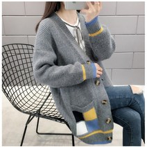 자칠캐주얼 패션 롱 루즈핏 가디건