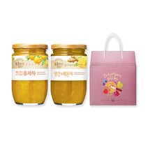 복음자리 실속형선물세트 유자차480g+생강레몬차500g