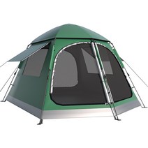 원터치쉘터 텐트 원터치 타프 돔텐트 감성, 그린 텐트 330x220x190 5~8인용