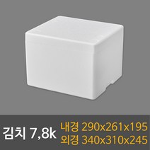 택배용 식품용 김치 7-8k(18ea) W-2호 스티로폼박스, W-2호 (18ea), 1개