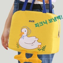 보온보냉 피크닉 가방 보냉백 여아 남아 초등 저학년 소풍가방, 블루