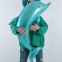 어린이파티 키즈카페 민트색 돌고래풍선 유치원행사 영어학원 MMP_9550185