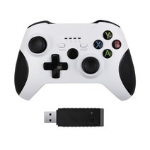 XBOX 360 콘솔게임 xbox one 2.4g 무선 컨트롤러 xbox one pc 조이스틱 지원 x box one 슬림 콘솔 게임 패드용 블루투스 29, 2.4g 흰색, 협력사
