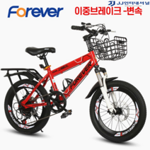 20인치자전거 MTB 입문용 자전거 출퇴근 펫바이크 추천 가벼운 튼튼한, 18인치 이중브레이크 변속, 레드